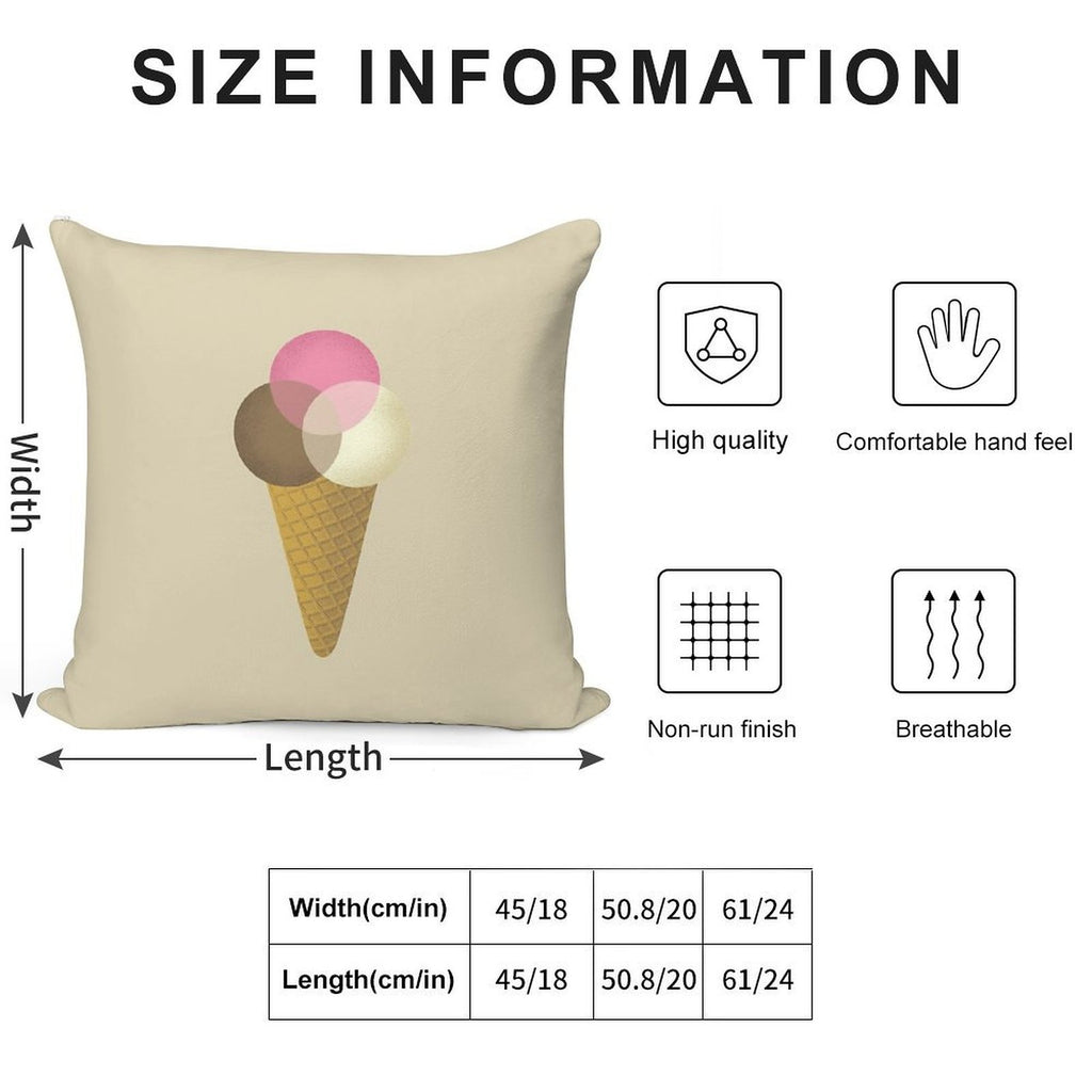 Icecream Venndor Soft Shrink-Resistant Throw Pillow