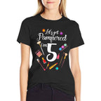 5th Birthday Let's Get Pampered I'm 5  Cotton T-Shirt