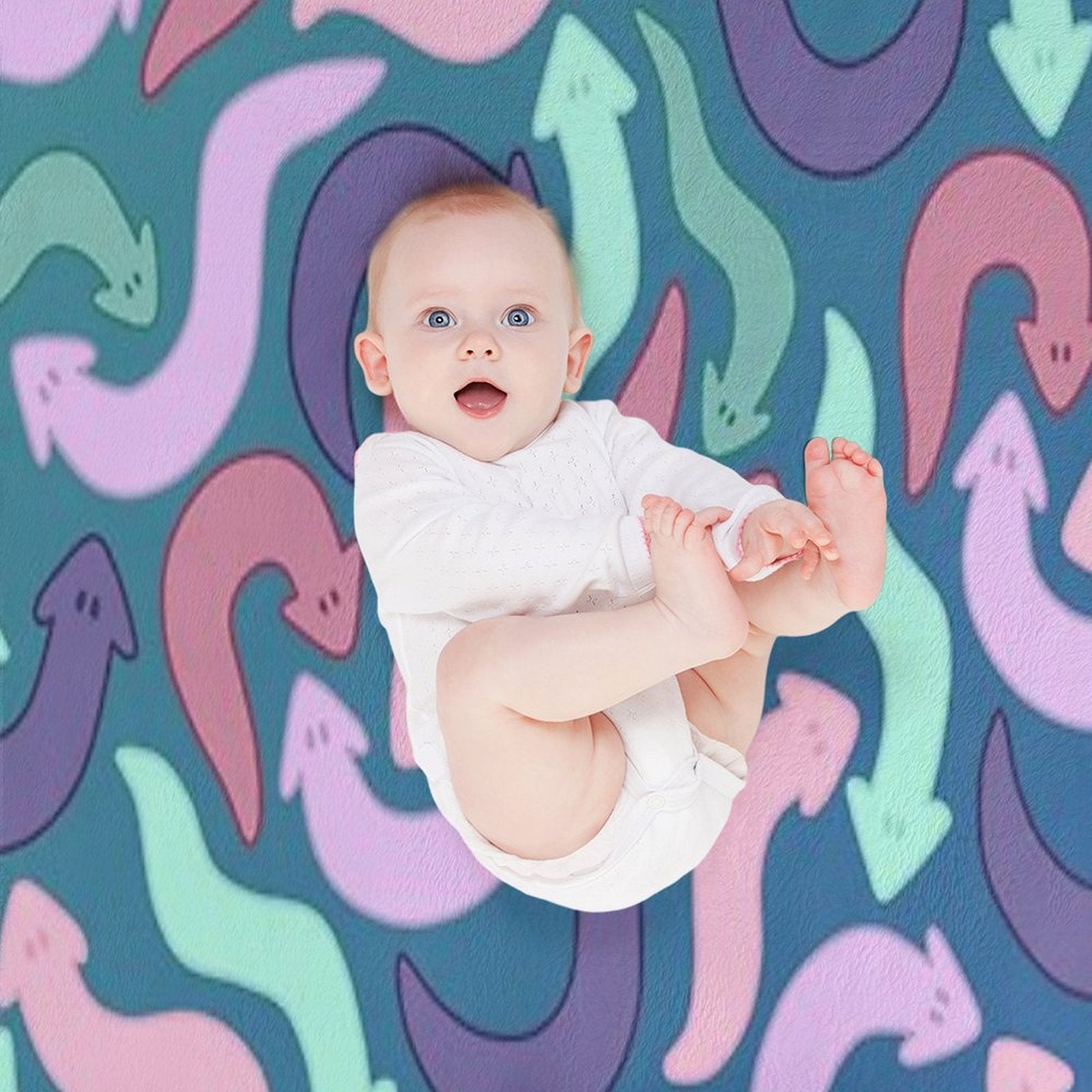 Wiggly Planaria Quick-dry Throw Blanket