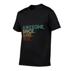 53 Years Old Awesome Since June 1972 53rd Birthday  Rolled Sleeves T-Shirt