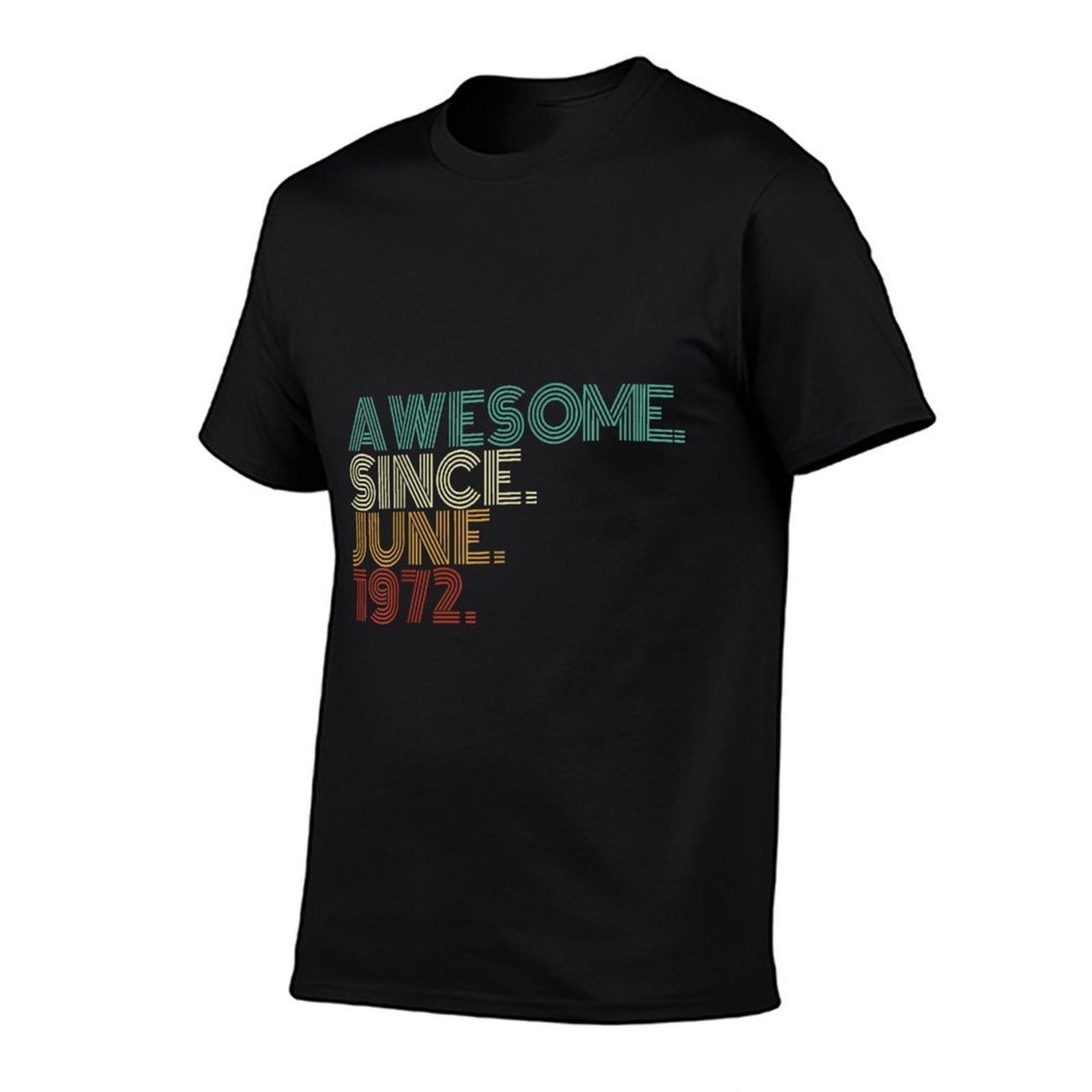 53 Years Old Awesome Since June 1972 53rd Birthday  Rolled Sleeves T-Shirt