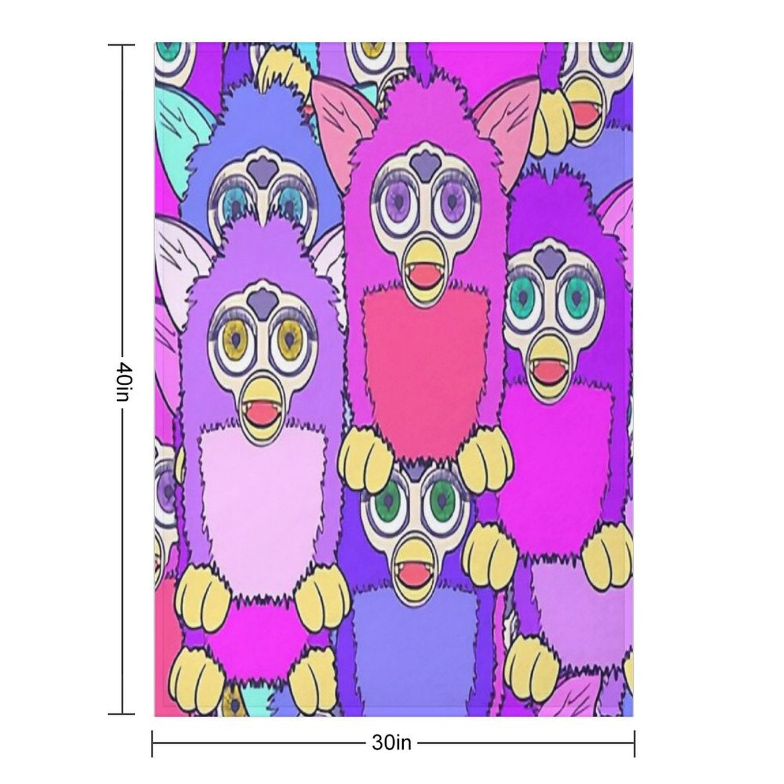 Purple Furbys Lightweight Throw Blanket