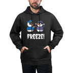 Funny Police Officer Freeze Snowman Policeman Christmas Xmas Adjustable Hood Hoodie