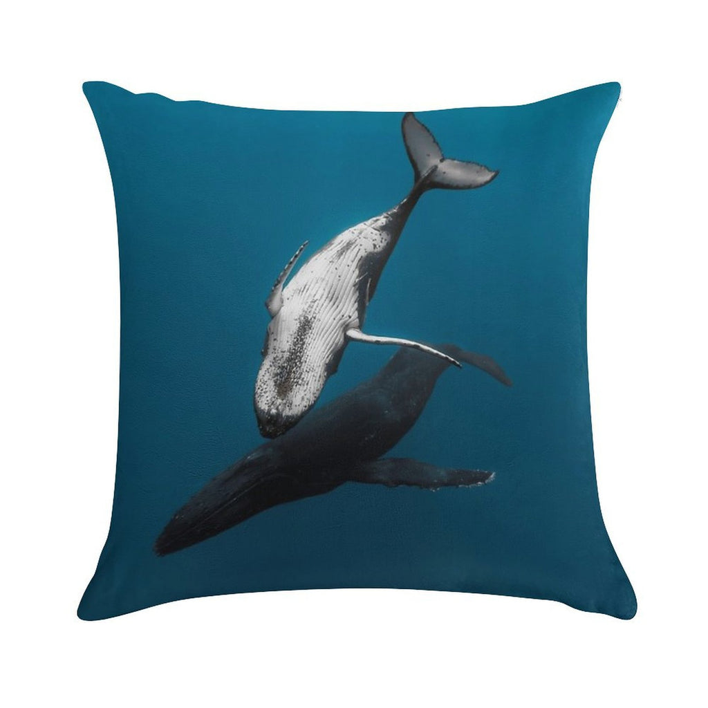 Whale Love Soft Gift Ready Throw Pillow