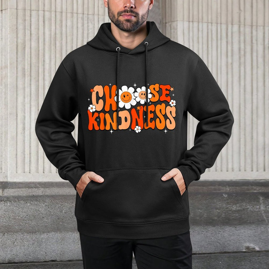 Choose Kindness Retro Be Kind Inspirational Unity Day Breathable Fabric Hoodie
