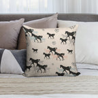 Horses Soft Reinforced Edging Throw Pillow