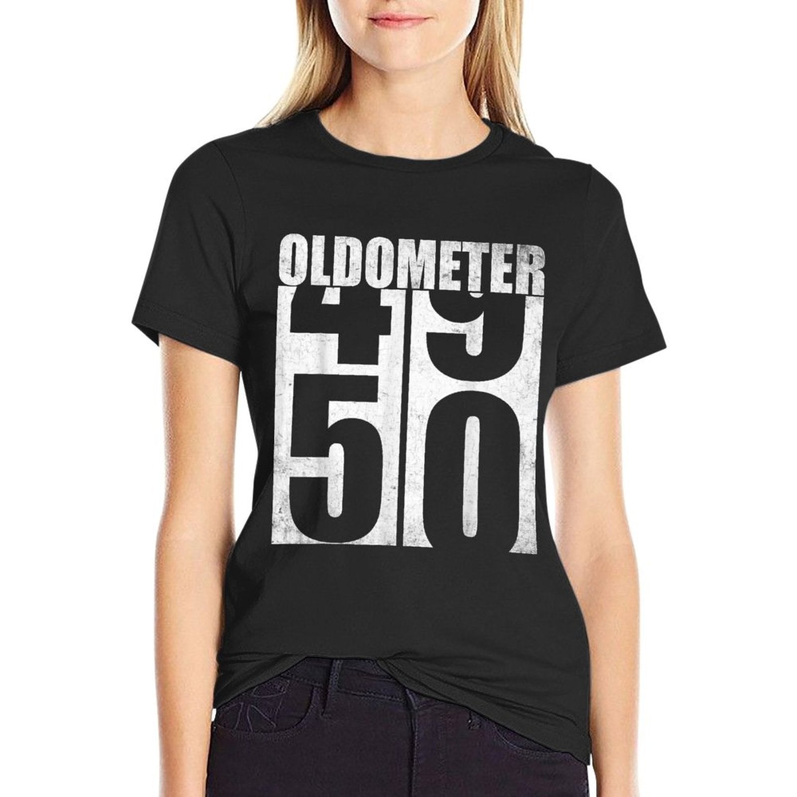 50th Birthday Oldometer 49-50 Vintage Funny Gifts Men Women  Odor-resistant T-Shirt
