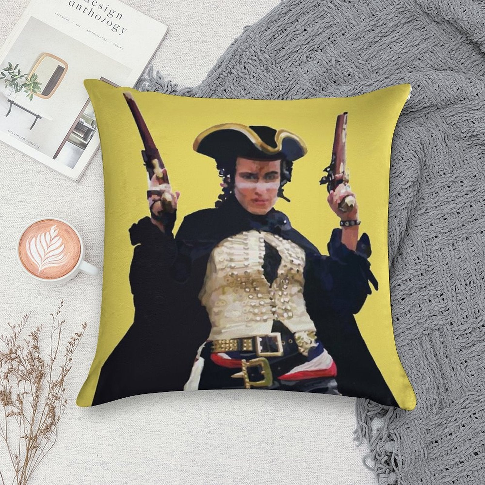 Adam Ant - Stand And Deliver Soft Style Accent Throw Pillow
