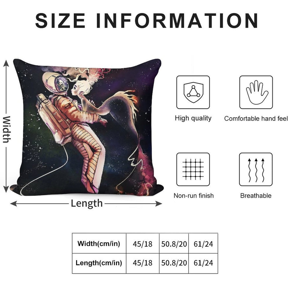 Space Mermaid Soft Warmth Comfort Throw Pillow