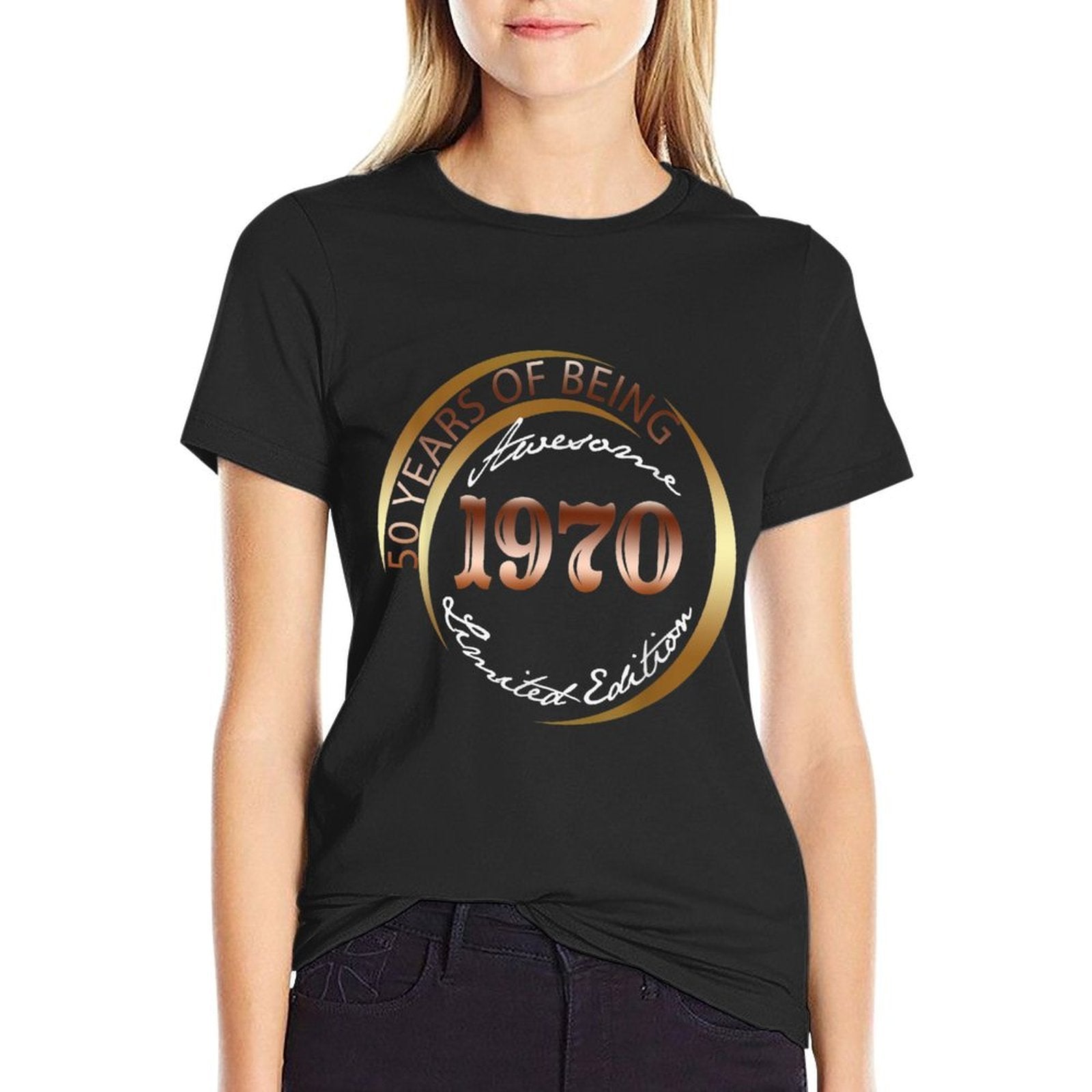 50 Years Old Gift Vintage 1970 Limited Edition 50th Birthday  Oversized Silhouette T-Shirt
