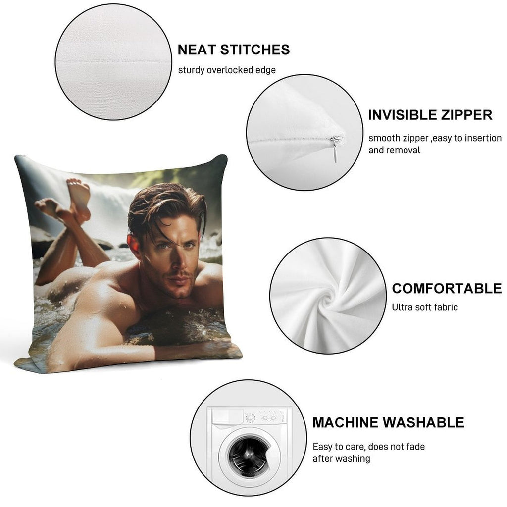 Jensen Ackles Soft Warmth Comfort Throw Pillow