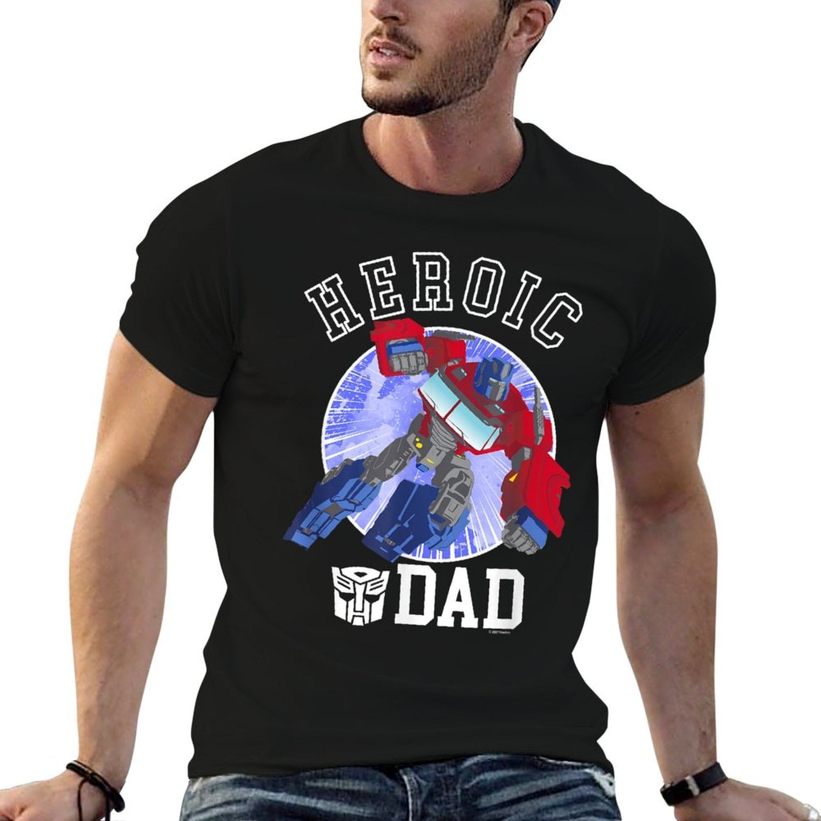 Transformers Father&#39;s Day Optimus Prime Heroic Dad Vintage  Versatile T-Shirt