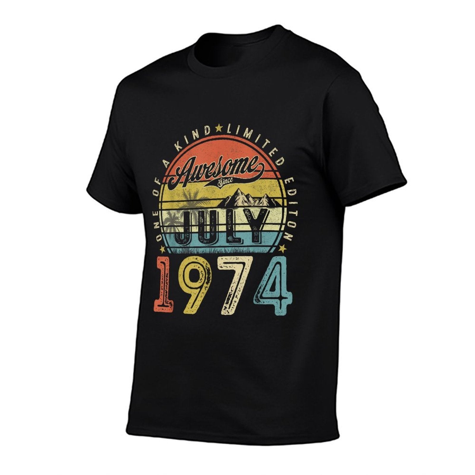 Funny 50 Year Old July 1974 Vintage Retro 50th Birthday Gift  Slim-fit Cut T-Shirt