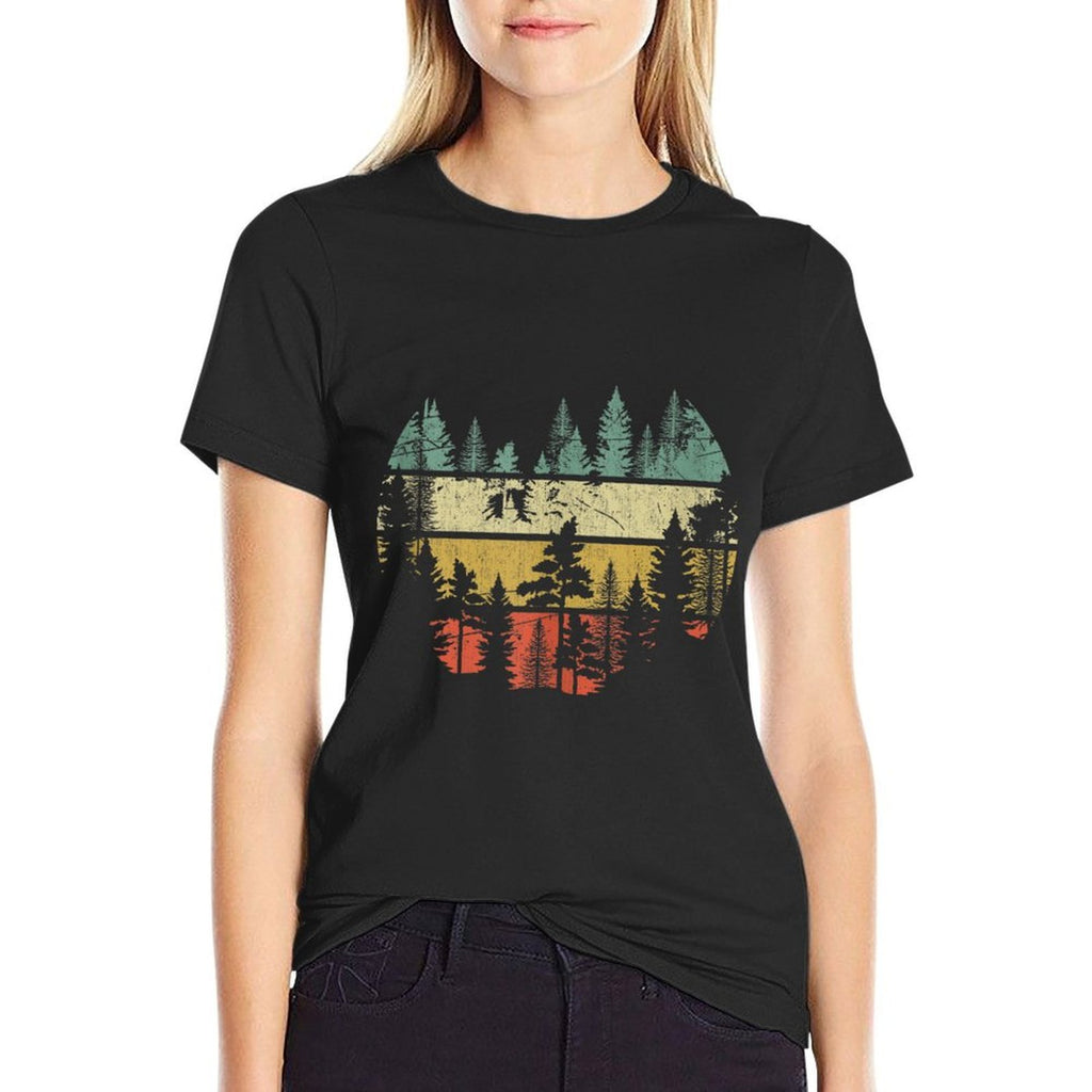 Wildlife Trees Outdoors Nature Retro Forest  Quick-drying T-Shirt