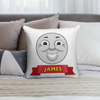 James (name Ribbon) Soft Skin-Friendly Throw Pillow