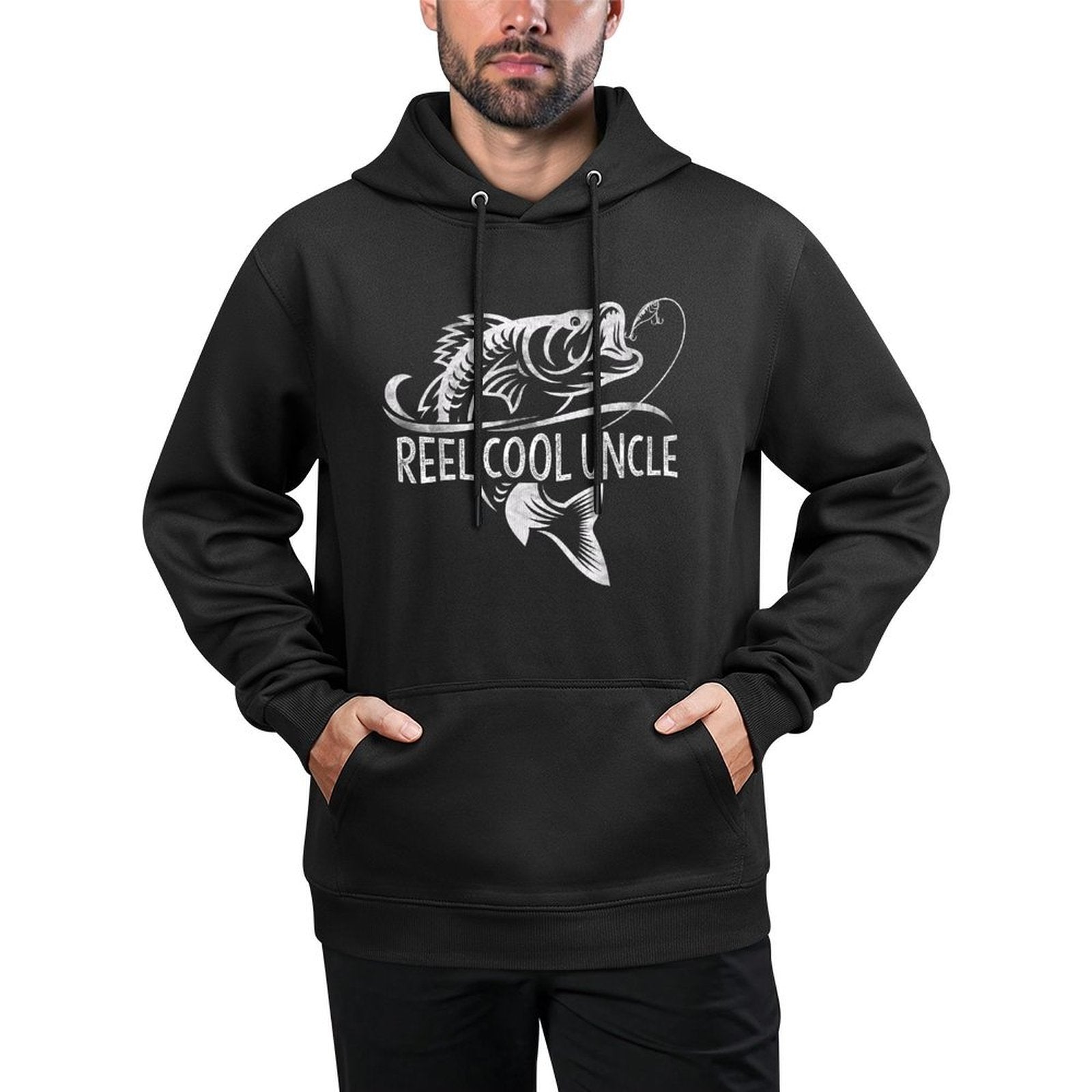 Reel Cool Uncle Fishing Gifts Uncle Father's Day Machine Washable Hoodie