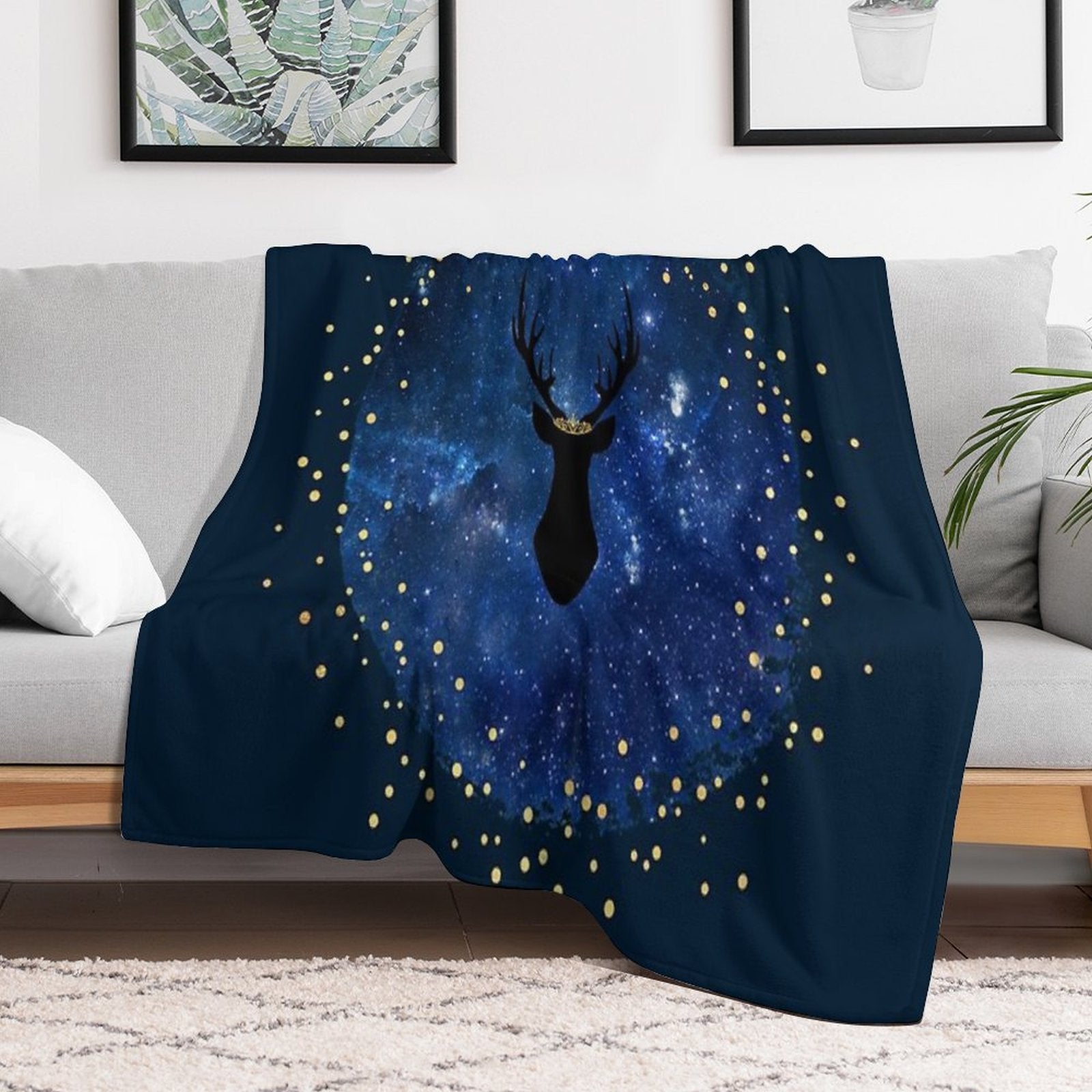 The Stag of Stars Anti-pilling Throw Blanket