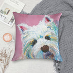 West Highland Terrier Love Soft High-Density Material Throw Pillow