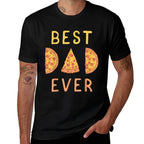 Best Dad Ever Pizza Lover Fathers Day Papa Parenting  Durable T-Shirt