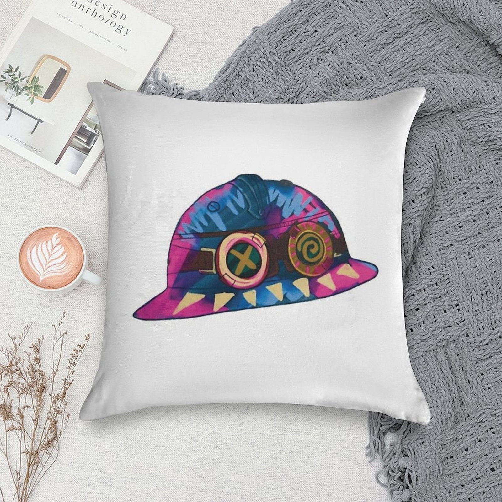 Isha Hat Soft Ultra-Soft Texture Throw Pillow