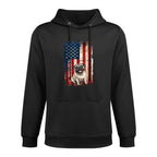 Pug American USA Patriotic 4th of July Unisex Design Hoodie