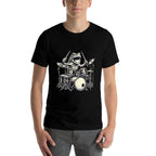 Funny Vintage Frog Drummer Rock Drummer Frog Playing Drums  Moisture-wicking T-Shirt