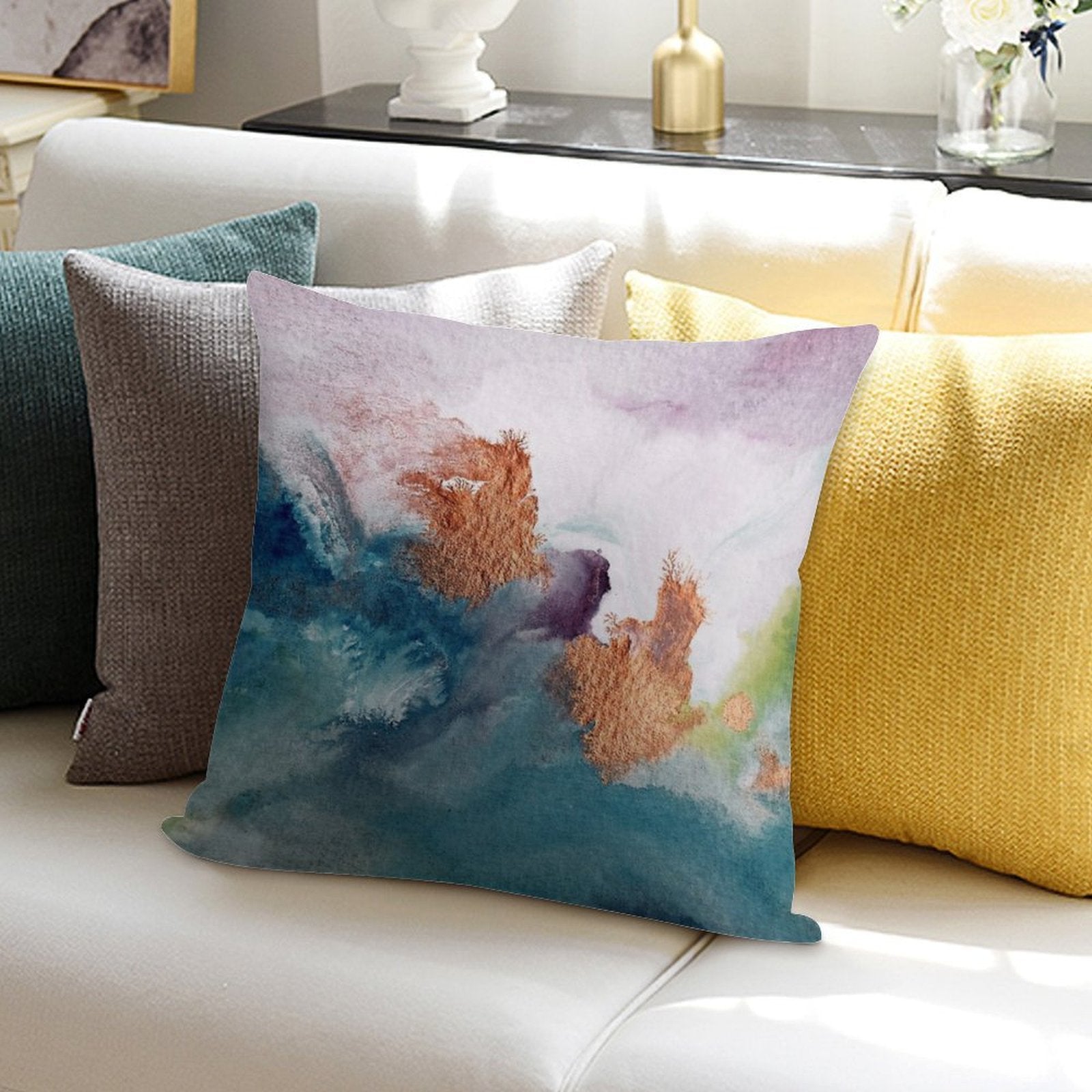 Abstract Birth Soft Home Decor Throw Pillow