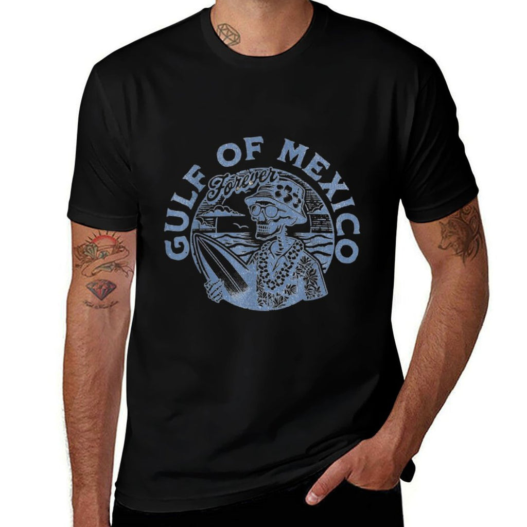 Gulf of Mexico Skeleton  Heathered Texture T-Shirt