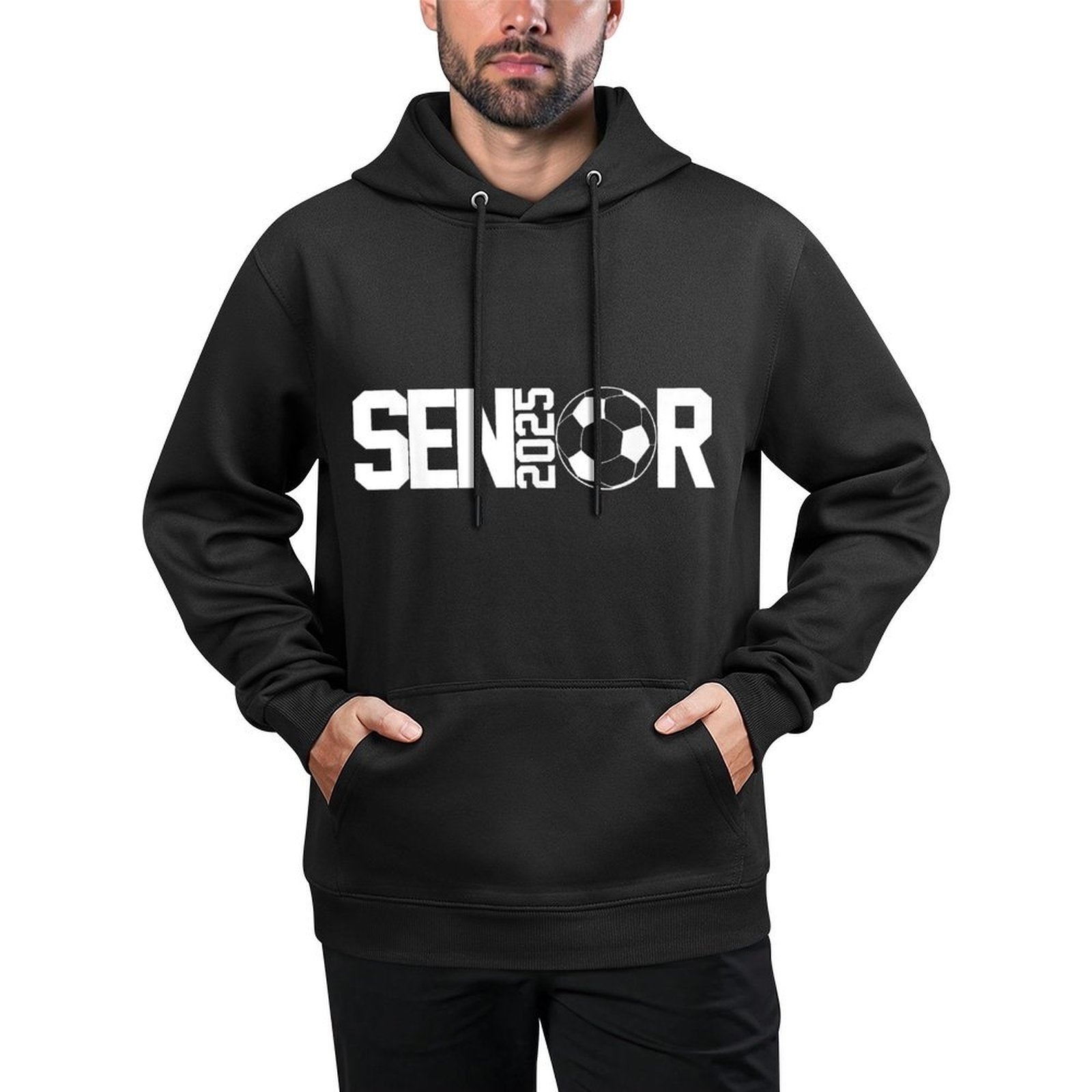 Graduate Class of 2025 Senior Soccer Player Graduation Shrink-Resistant Hoodie