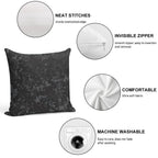Charcoal Camouflage Black Grey Night Camo Soft Warmth Comfort Throw Pillow