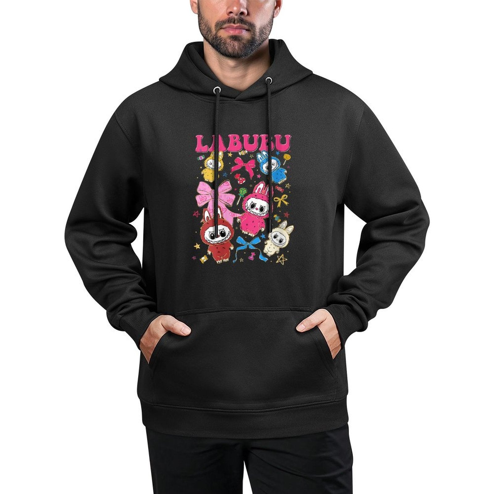 Womens Coquette Bow Labubu The Monsters Labubu Lover Men Women Kid Layering Staple Hoodie