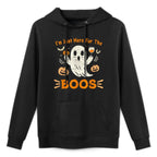 Im Just Here For The Boos Funny Ghost Retro Halloween Moisture-Wicking Hoodie