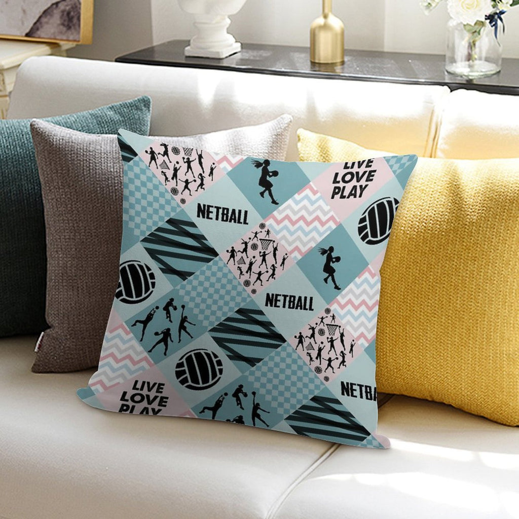 NETBALL PATTERN CROSS Soft Skin-Friendly Throw Pillow