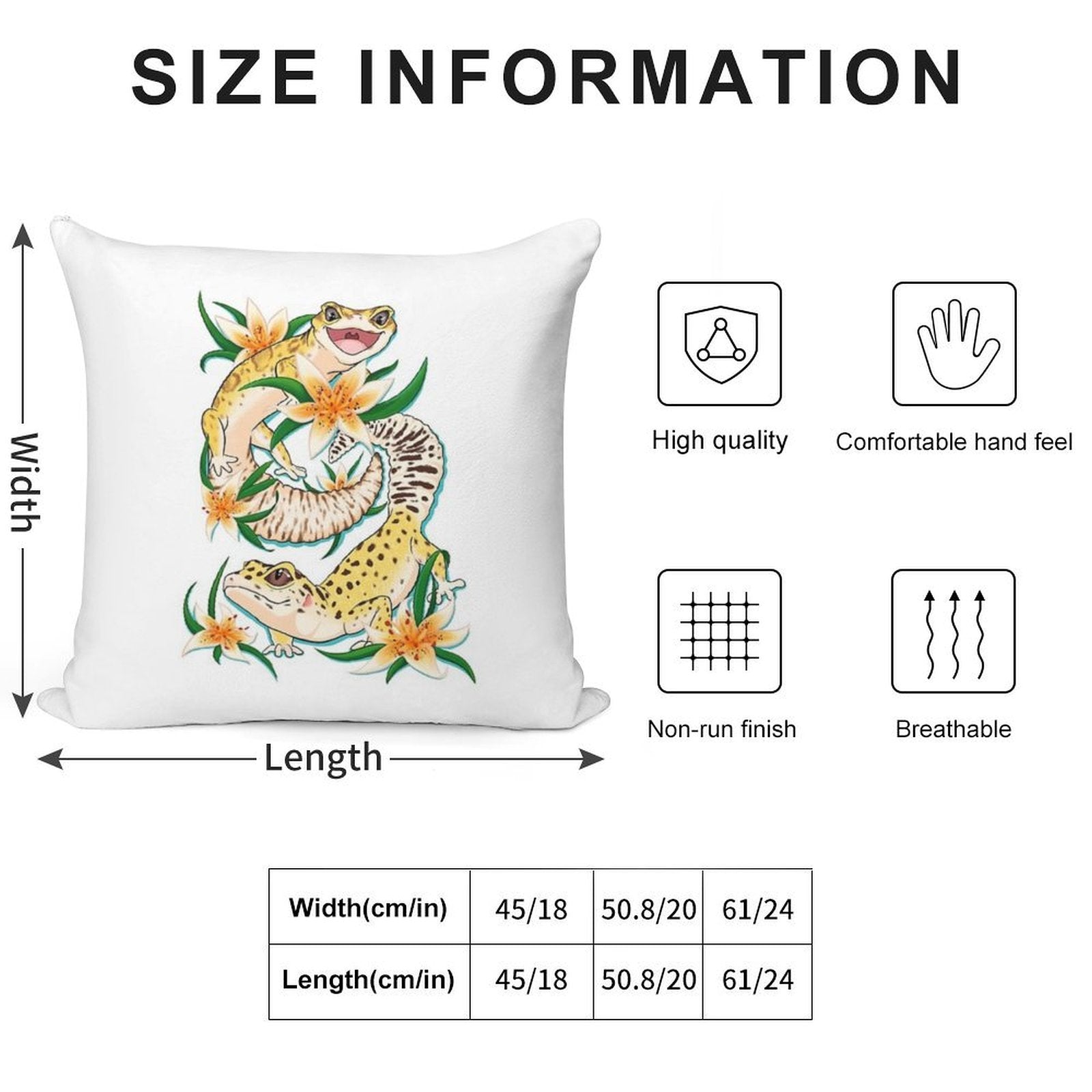 Leopard Geckos Are A Fun Time Soft Reinforced Edging Throw Pillow