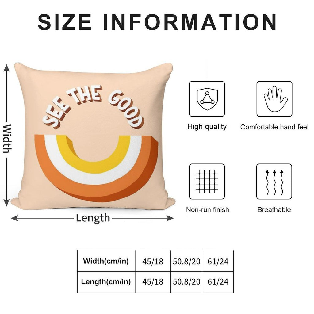See The Good Rainbow Soft Luxury Feel Throw Pillow