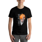 Bleach Ichigo Transform Splatter Pattern Anime  Durable T-Shirt