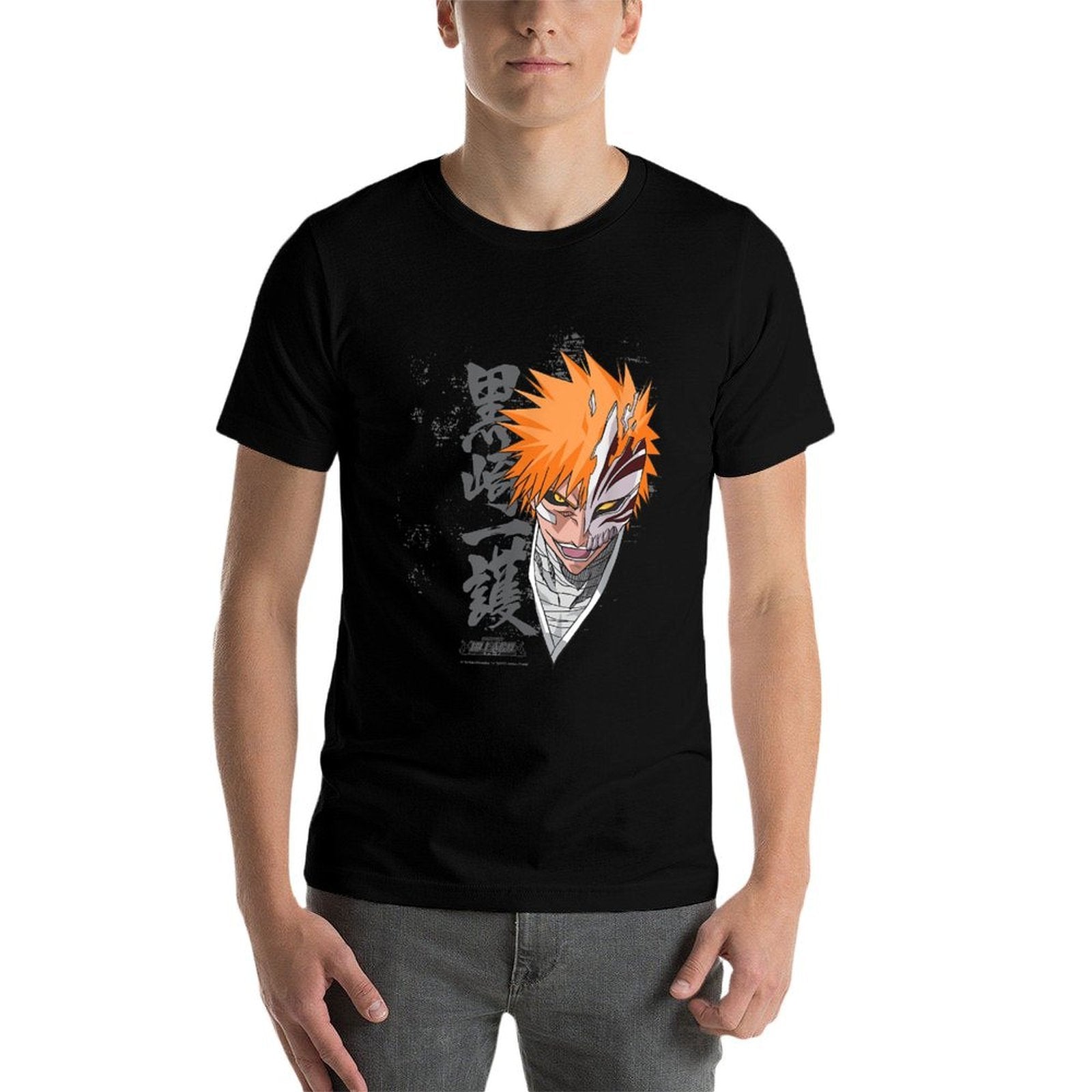 Bleach Ichigo Transform Splatter Pattern Anime  Durable T-Shirt
