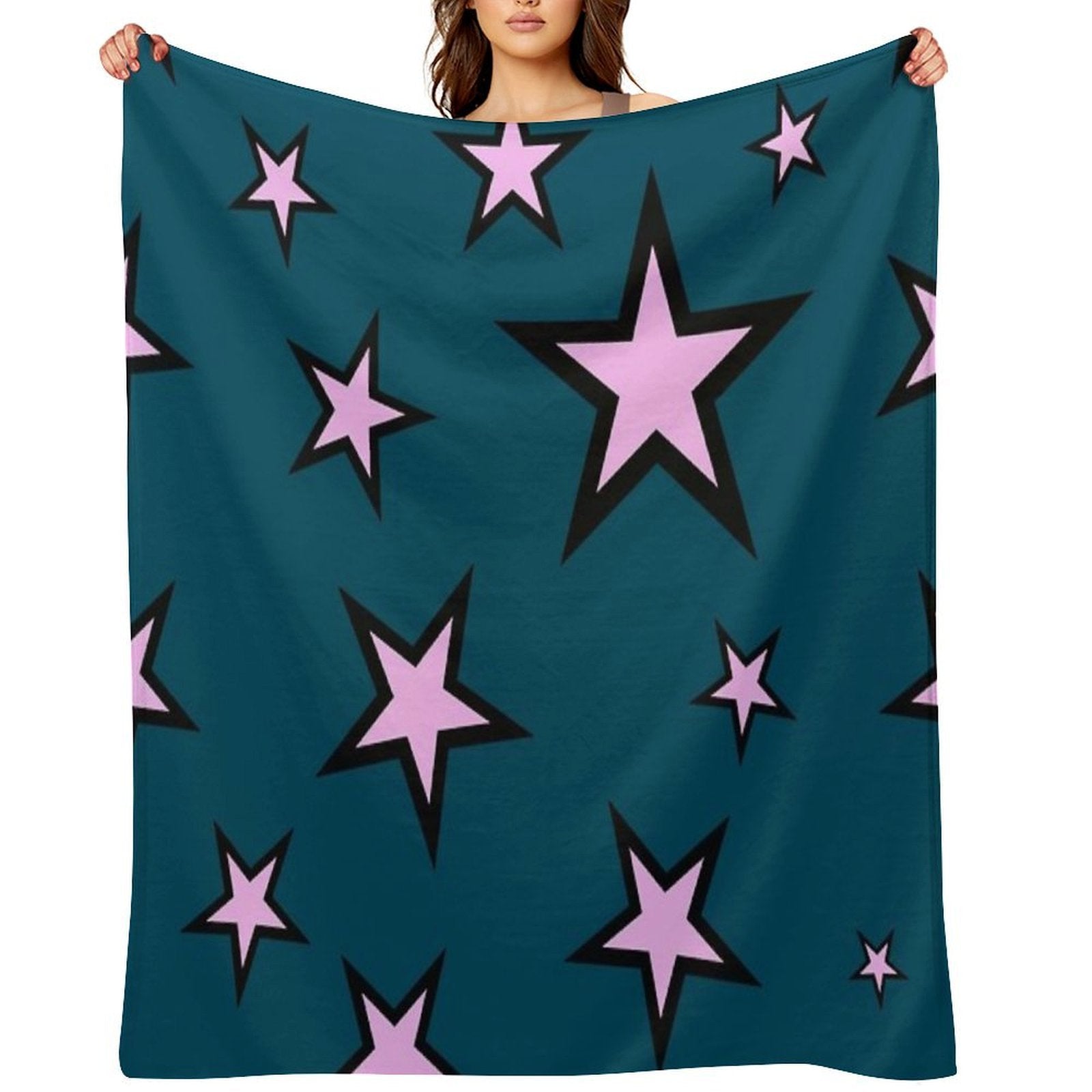 Star Pattern Machine-washable Throw Blanket