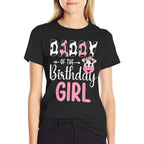 Daddy Of The Birthday Girl Farm Cow 1 St Birthday Girl  Cotton T-Shirt