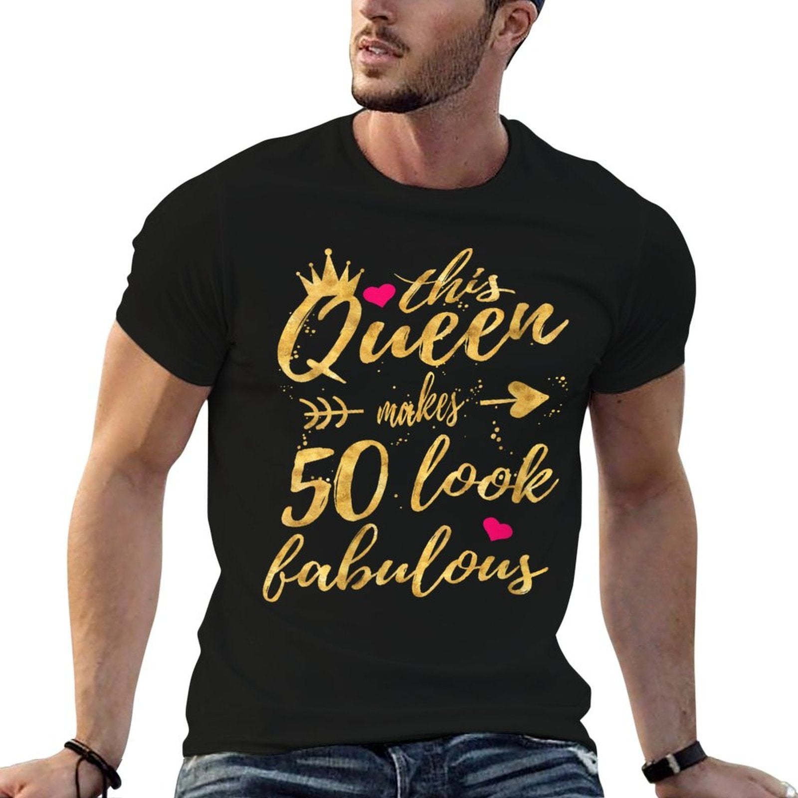 Womens This Queens Makes 50 Look Fabulous 50th Birthday Women  Affordable Price T-Shirt
