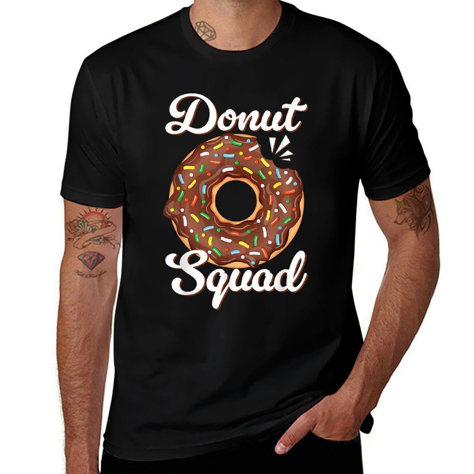 Donut Squad Chocolate Doughnut Sprinkle Birthday Kids Boys  Affordable Price T-Shirt