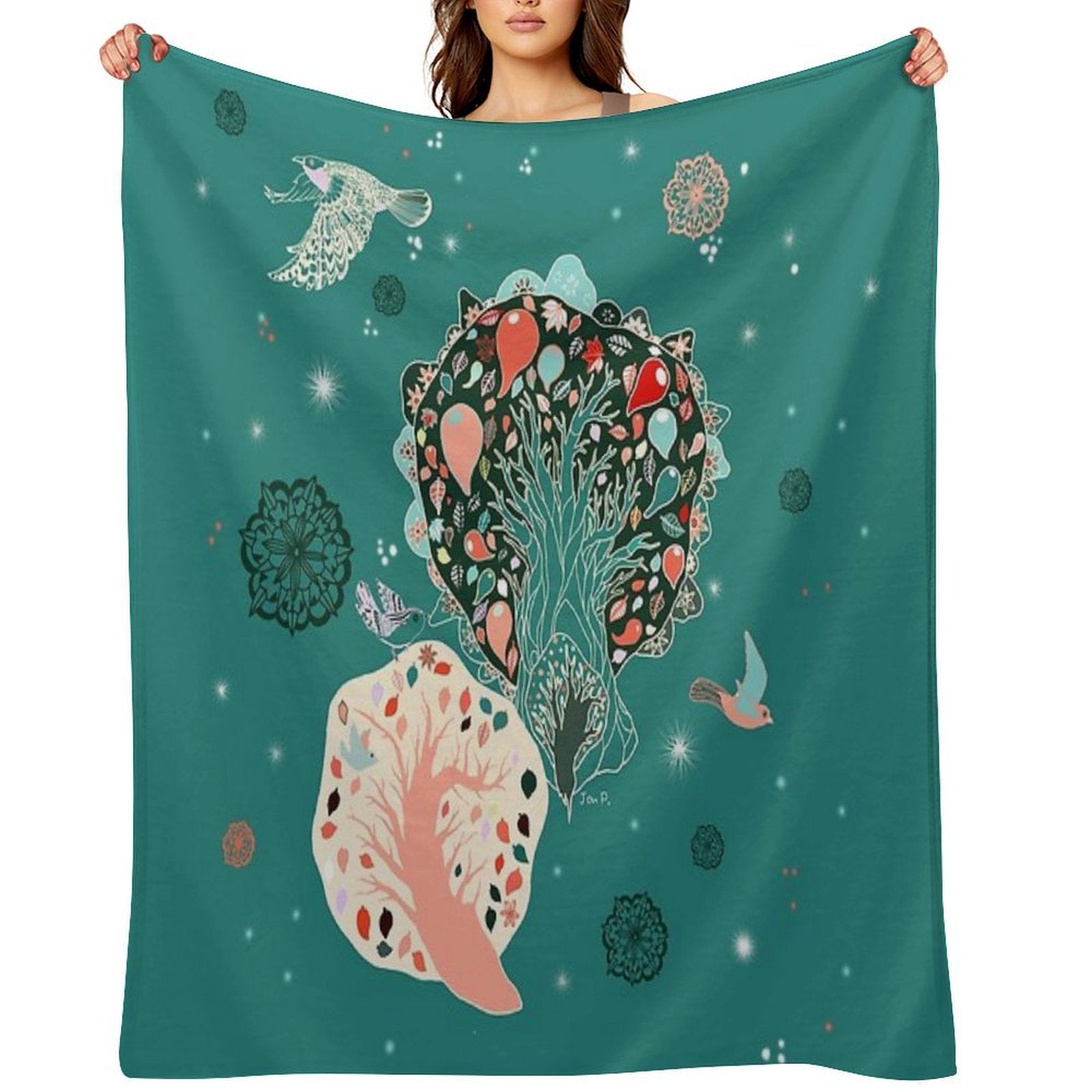 Lovely Forest Gift-ready Throw Blanket
