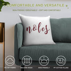 Noles Script Soft Hidden Zipper Throw Pillow