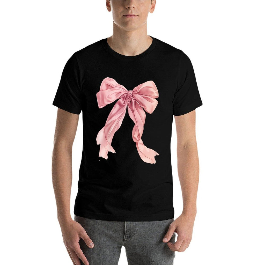 Baby Pink Bow Cute Coquette Preppy Clean Girl Women  Classic T-Shirt