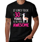30th Birthday Llama T Awesome Gifts  Eco-friendly Material T-Shirt