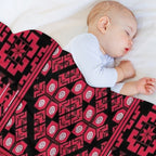 Palestinian Tatreez Cross Stitch Embroidery Art Design Arabic #7 Wrinkle-free Throw Blanket