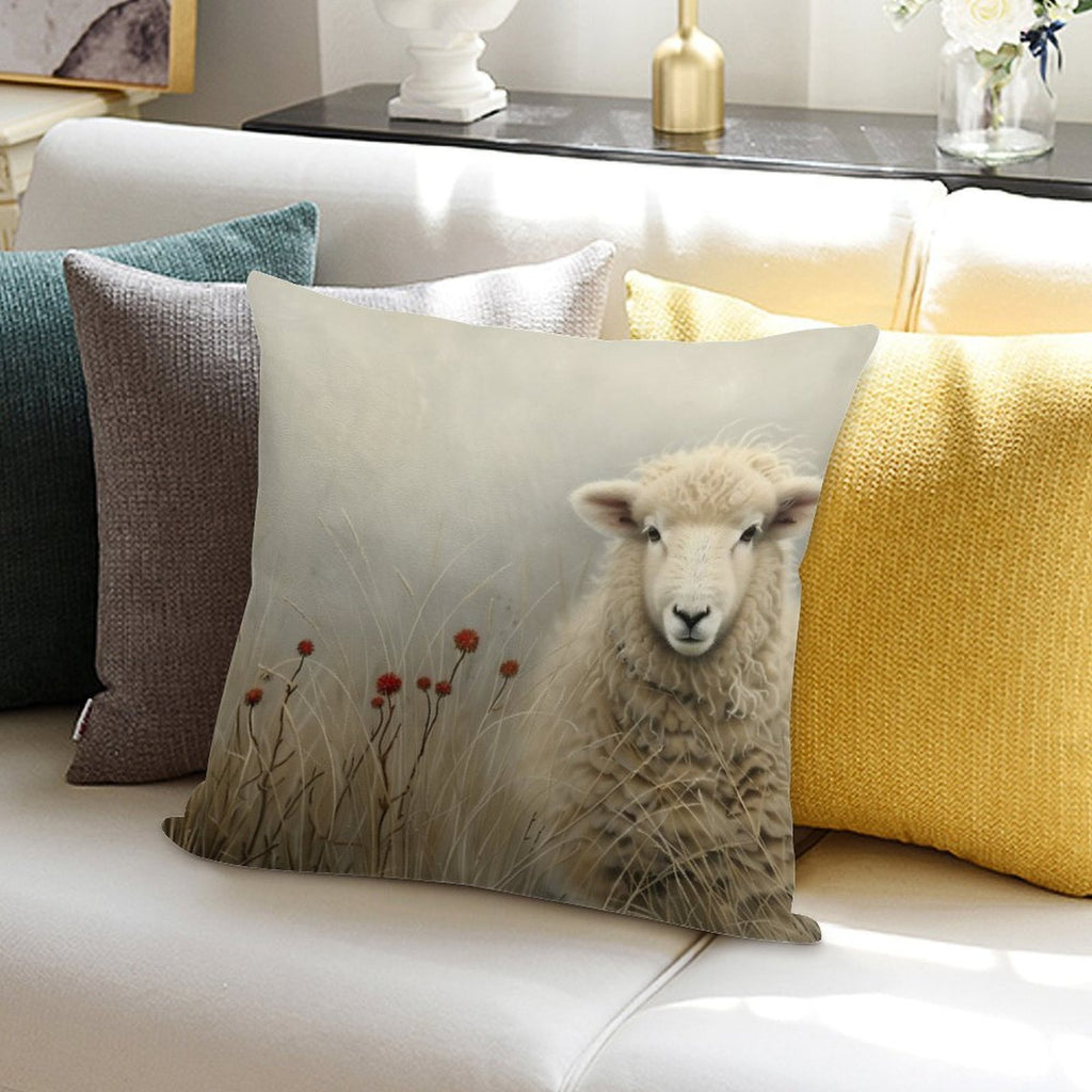 Bonny The Sheep Soft Skin-Friendly Throw Pillow