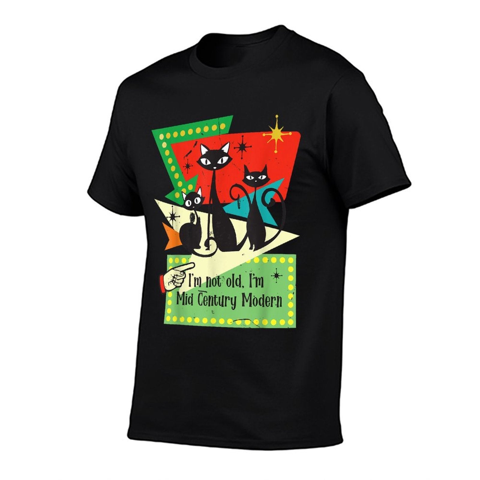 Funny Im Not Old Im Mid Century Modern Retro Cat 50s-70s  Eco-friendly Material T-Shirt
