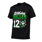 12th Soccer Birthday Party Twelve Year Old Soccer Player Premium  Oversized Silhouette T-Shirt