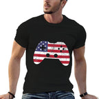 4th Of July T Video Game Gamer Kids Boys Men USA  Trendy Pattern T-Shirt